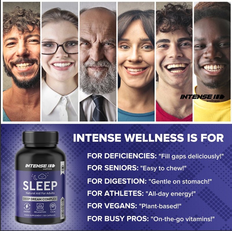 Intense Wellness Natural Night Complex - Sleep Blend for Relaxationβ 120 Capsule - Intense Wellness