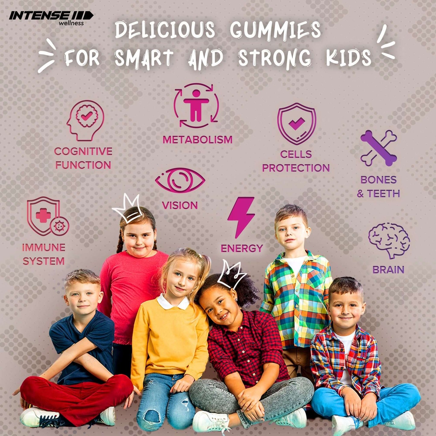 Multivitamin Gummies for Kids - Intense Wellness