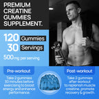 Creatine Gummies 5000mg Blue Raspberry Flavour - Intense Wellness