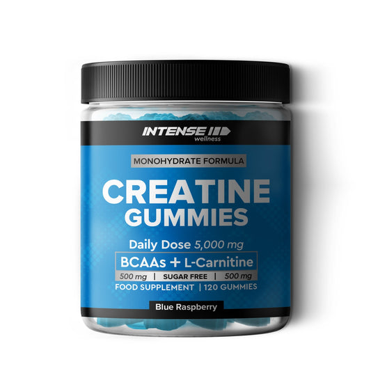 Creatine Gummies 5000mg Blue Raspberry Flavour - Intense Wellness