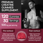 Creatine Gummies 5000mg Strawberry Flavour - Intense Wellness