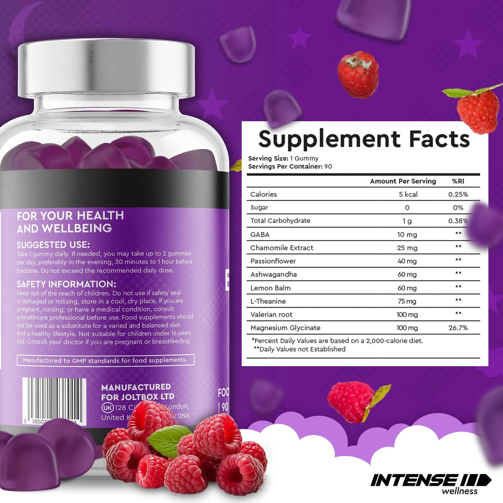 Easy Sleep 90 Gummies Sugar - Free Nighttime Support - Intense Wellness