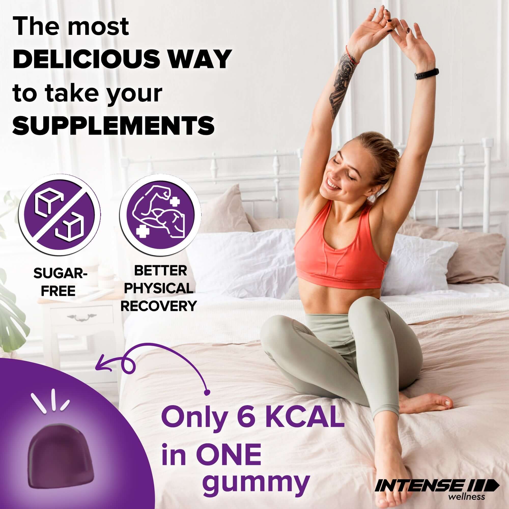 Easy Sleep 90 Gummies Sugar - Free Nighttime Support - Intense Wellness