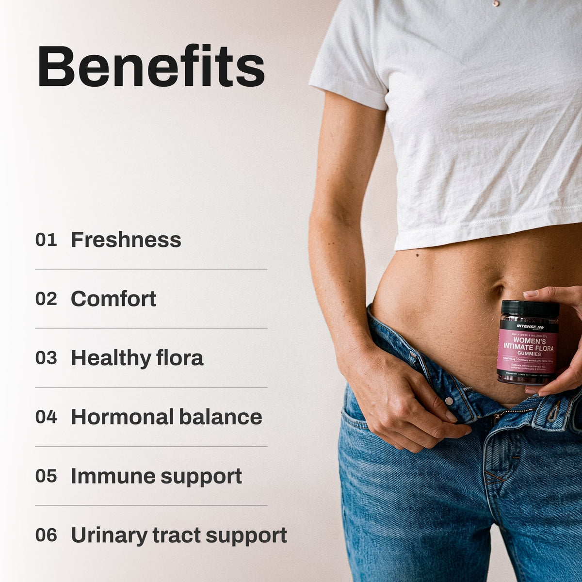 Intimate Flora Probiotic Gummies for Women - Intense Wellness