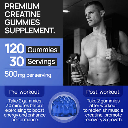 Creatine Gummies 5000mg Blueberry Flavour