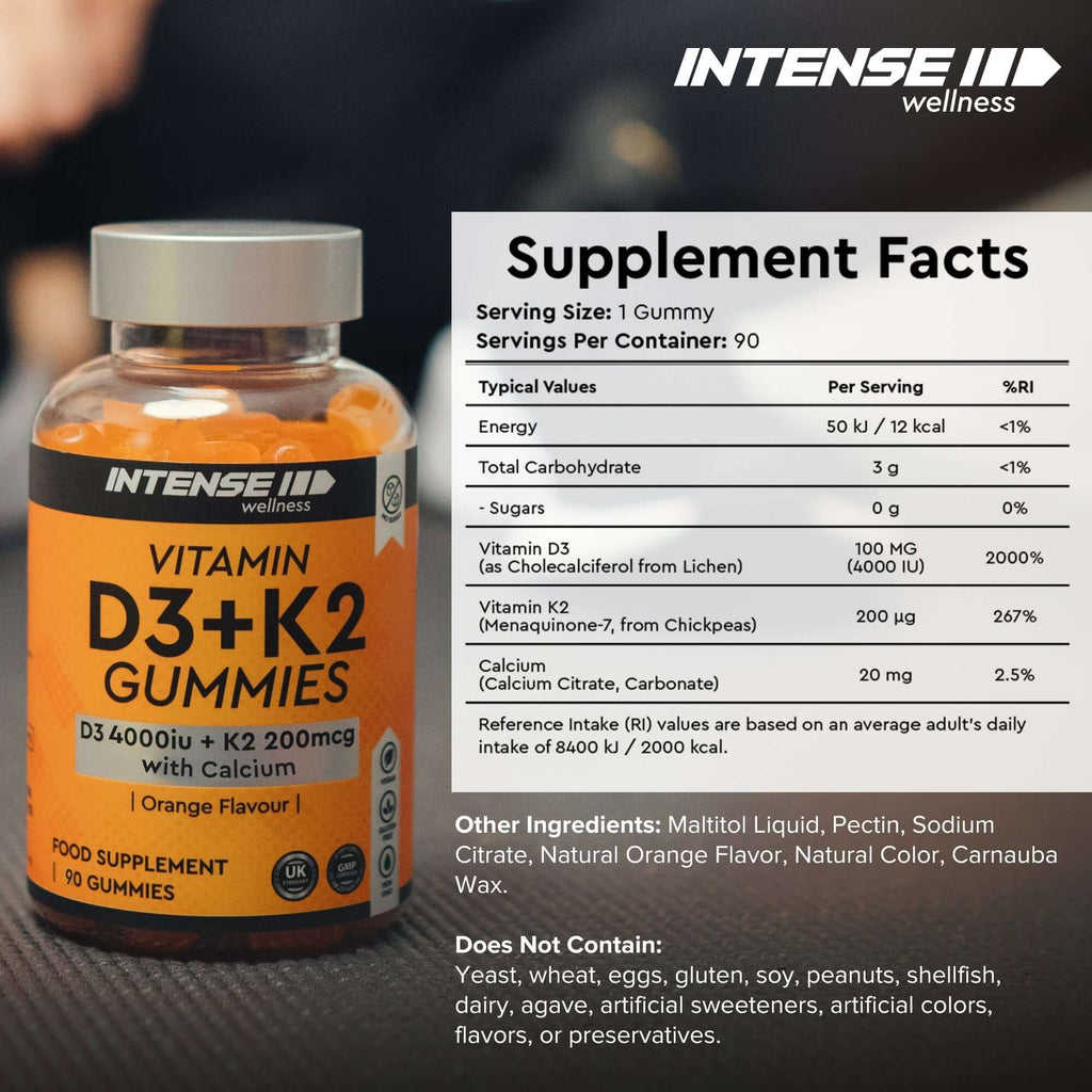 Vitamin D3 K2 Gummies - Intense Wellness